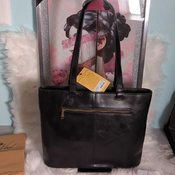 PATRICIA NASH NWT $269 Braden Black/British Tan Tote - Picture 2 of 5